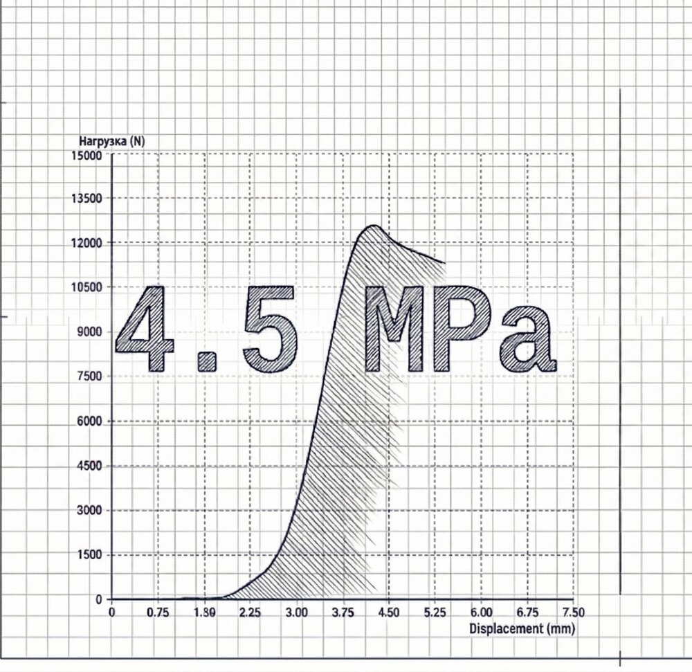 График прочности 4.5 МПа, лабораторные данные